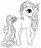 Unicorn Coloring Pages Adults Adorable Cute Girls Color Print Kids sketch template
