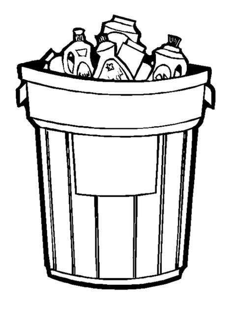trash  coloring page clipart  clipart
