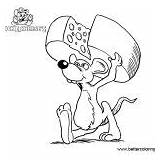 Cheese Coloring Pages Chuck Mouse Printable Roller Skating sketch template