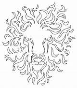 Lions Stencils Creatable Leaf sketch template