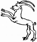 Goat Traceable Heraldicart sketch template