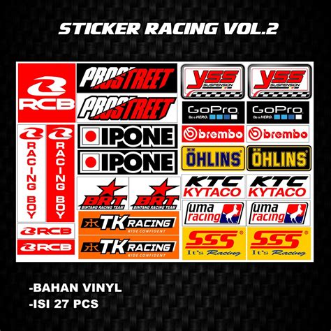 sticker racing stiker pack stiker motor shopee indonesia