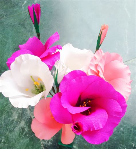 Paper Flowers Eustoma Lisianthus Single And Double