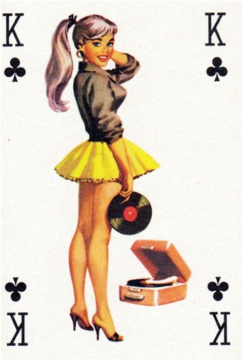 1950s Playing Card Pin Up Girls Pinterest