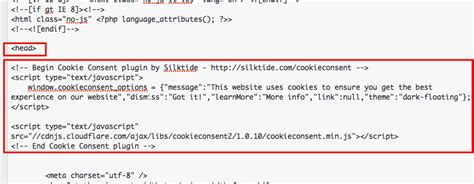 how to display cookie notice on wordpress without any plugins