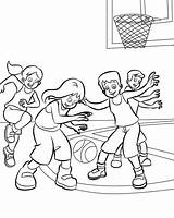 Basketball Coloring Pages Game Printable Match Print Size sketch template