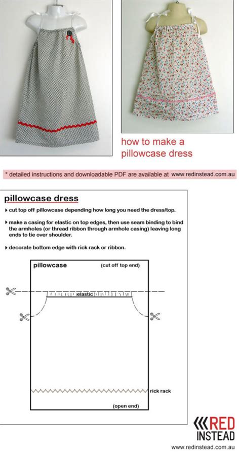 pillowcase dress sew today   instructions red