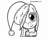 Pony Hat Nice Christmas Girl Coloring Play Gamesmylittlepony sketch template