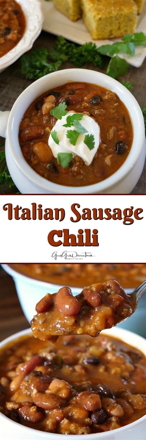 italian sausage chili great grub delicious treats
