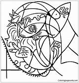 Picasso Coloring Pablo Pages Famous Paintings Cubism Girl Painting Pillow Color Printable Colouring Sheets Para Bing Template Arte Thecolor Obras sketch template