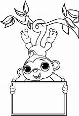 Coloring Monkey Pages Zoo Baby Sock Cute Monkeys Valentine Printable Zookeeper Hop Colouring Socks Color Getcolorings Animal Kids Drawing Print sketch template