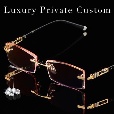 Buy Luxury Private Custom Titanium Eyeglasses Rimless