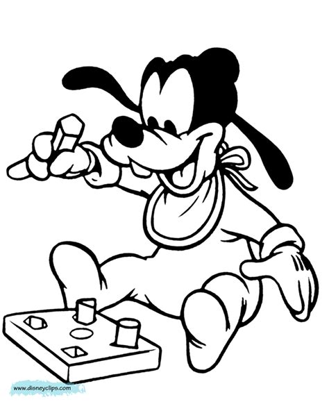 gambar printable goofy coloring pages kids coolbkids disney baby