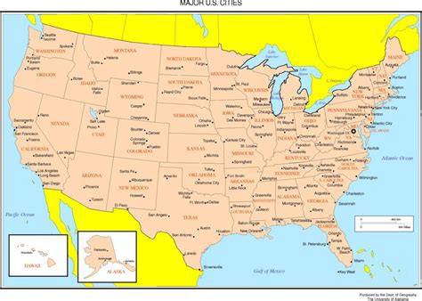 mapa de estados unidos político con nombres estados y capitales