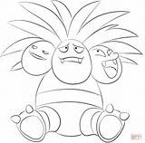 Exeggutor Coloring Pokemon Pages Printable Lilly Lineart Gerbil Deviantart sketch template