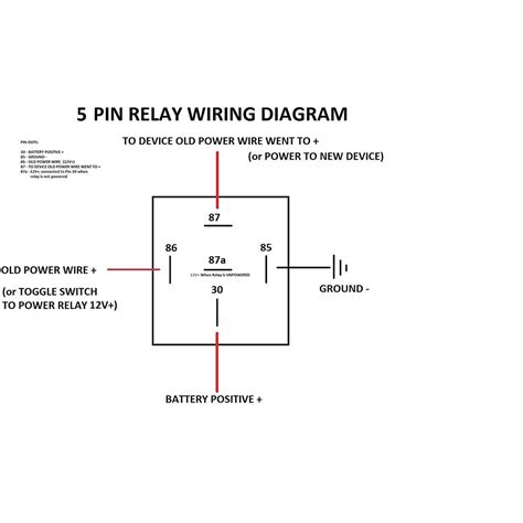pin  volt relay wiring diagram wiring diagram