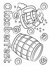 Oktoberfest Beer Barrels Coloring Pages Printable Categories sketch template