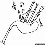 Bagpipes Coloring Pages Instruments Bag Color Pipes Musical Drawing Easy Drawings Online Bagpipe Colouring Music Kids Cute Crafts Books Chapeau sketch template