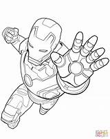 Coloring Avengers Iron Man Pages Printable Main Paper sketch template