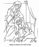 Coloring Pages Samson Getcolorings Bible sketch template