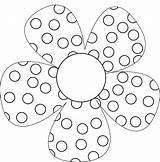 Dot Flower Printable Painting Coloring Template Pages Patterns Templates Flowers Do Kids Drawing Preschool Pattern Dotted Sheets Fleur Activities Butterflies sketch template