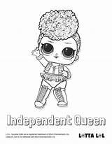 Lol Coloring Pages Surprise Queen Independent Doll Pop Confetti Lotta Series Dolls Printable Kids Color Kitty Books Do Choose Board sketch template