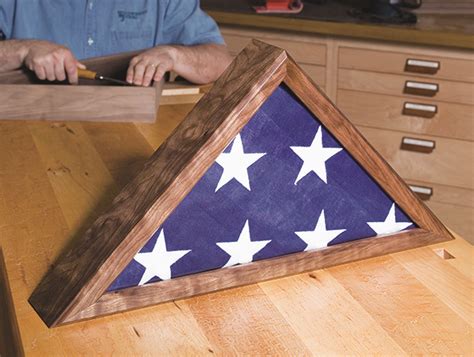 memorial flag case plans  veteran flag display case