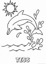 Dolfijn Tess Dolphin Printable sketch template
