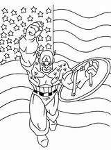 Captain America Coloring Pages Printable Print Printables Size sketch template