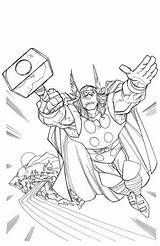 Coloring Valhala Gods Thor Pages Letscolorit Superhero 463px 76kb Kids sketch template