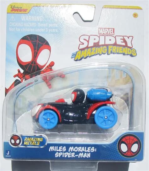 spidey   amazing friends miles morales spider man diecast car