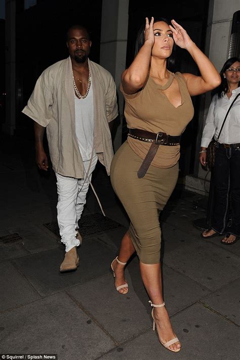 Pregnant Kim Kardashian Flaunts Her Assets With Kanye West In London