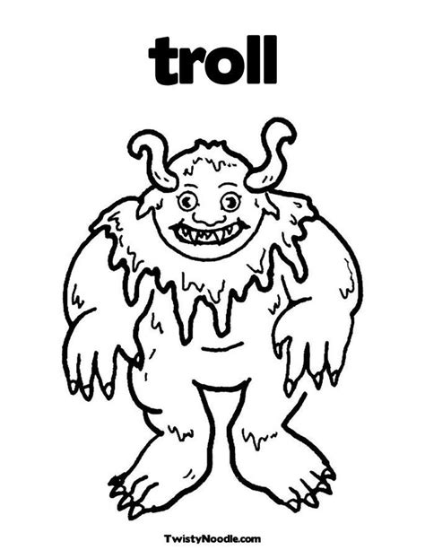 billy goats gruff troll coloring pages