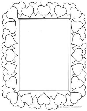 heart frame coloringjpg  valentines day coloring page
