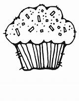 Cupcake Coloring Pages Kids Birthday Printable sketch template