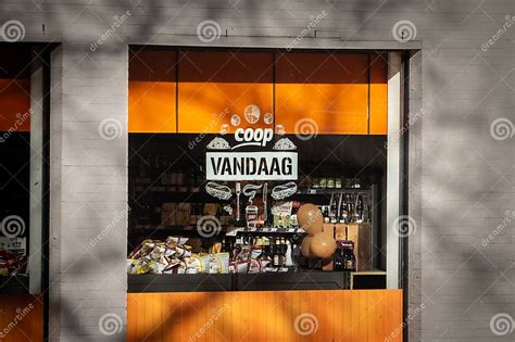 maastricht netherlands november   logo  coop vandaag   convenience store