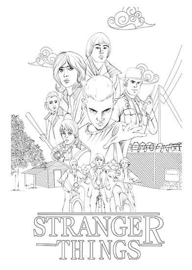 Stranger Things Coloring Pages Printable Images