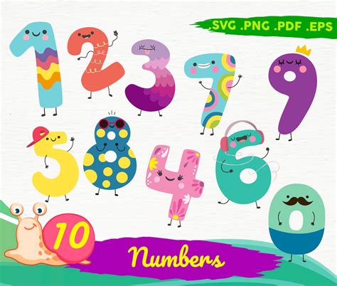 cute numbers numbers svg clip art  scrapbooking card etsy