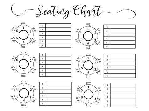 person  table seating chart template