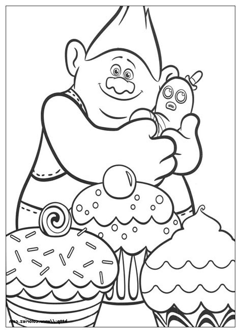 biggie  cupcakes trolls kids coloring pages