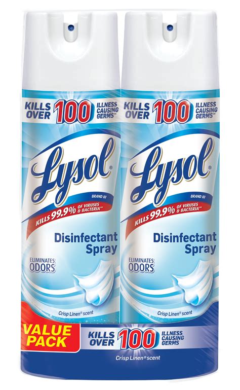 lysol disinfectant spray crisp linen oz xoz cleaner