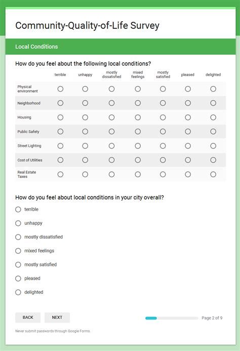 survey community quality  life survey
