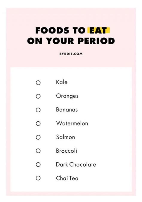 foods to eat and avoid on your period food natural