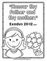 Coloring Mother Bible Pages Honor Father Verse Kids Thy Crafts Mothers Sunday School Cards Printable Children Honour Preschool Craft Church sketch template
