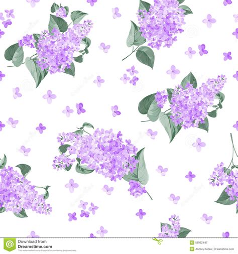 seamless lilac pattern stock vector illustration  flower