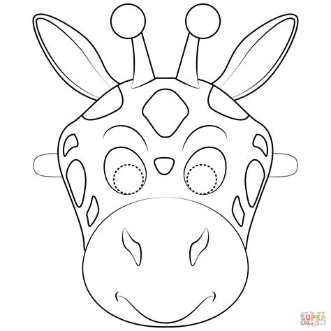 giraffe mask template printable   printable