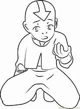 Aang Coloring Nervous Avatar Last Pages Airbender Coloringpages101 Airbending sketch template