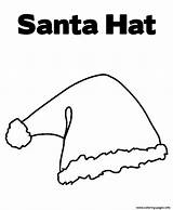 Coloring Claus Santa Hat Pages Printable Book sketch template