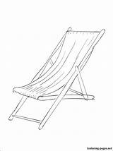 Coloring Beach Chair Pages Getcolorings sketch template