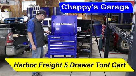 harbor freight 5 drawer tool cart youtube